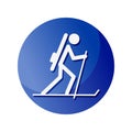 Biathlon. An icon of Olympic sports. The badge of the Summer and Winter Olympic Games. Vector illustrations.