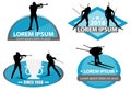 Biathlon logo set