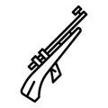 Biathlon rifle icon, outline style