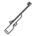 Biathlon rifle icon, outline style