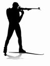 Biathlon shooter. vector illustration