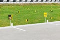 Biathlon shooting range. Royalty Free Stock Photo