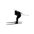 Biathlon sportsman silhouette