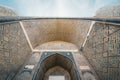 Entrance gate to Bibi Khanum Mosque in Samarkand Uzbekistan Royalty Free Stock Photo