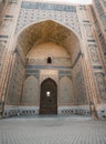 Entrance gate to Bibi Khanum Mosque in Samarkand Uzbekistan Royalty Free Stock Photo