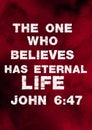 Bibile Verses" The one who Believes has sternal Life John 6:47