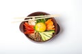 bibimbap in a heated stone bowl, korean dish Royalty Free Stock Photo