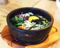 Bibimbap- Korean Hot Stone Pot Mixed Vegetables