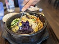 Bibimbap Korean stone pot hot spicy