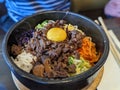 Bibimbap Korean stone pot hot spicy