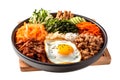 Bibimbap rice and vegetables Korean food in bowl
