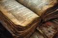 Bible ancient closeup. Generate Ai