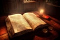 Bible ancient table. Generate Ai Royalty Free Stock Photo