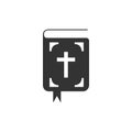 Bible book icon isolated. Holy Bible book sign. Flat design