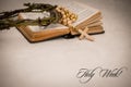 Bible book rosary beads thorn crown Royalty Free Stock Photo