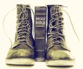 Bible and boots Royalty Free Stock Photo