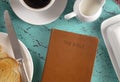 Bible on a Breakfast Tray Ready for a Personal Bible Study Royalty Free Stock Photo