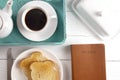 Bible on a Breakfast Tray Ready for a Personal Bible Study Royalty Free Stock Photo