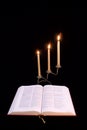 Bible and Candelabra Royalty Free Stock Photo