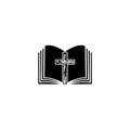 Bible Church logo, Bible Society, Bible and wooden cross icon Royalty Free Stock Photo