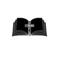 Bible Church logo, Bible Society, Bible and wooden cross icon Royalty Free Stock Photo