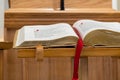 Bible in church to read mesage for sermon