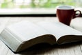 Bible and coffee cup Royalty Free Stock Photo