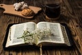 Bible and coffee Royalty Free Stock Photo