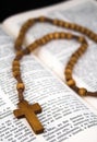 Bible with crucifix Royalty Free Stock Photo