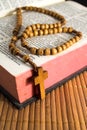 Bible with crucifix Royalty Free Stock Photo