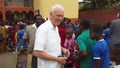 Bible distribution in a Nigerian school