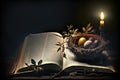 Bible and easter Eggs Generative AI Royalty Free Stock Photo