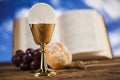 Bible, Eucharist, sacrament of communion background Royalty Free Stock Photo