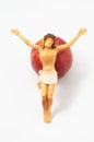 Bible Eva`s Sin Red Apple Royalty Free Stock Photo