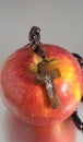 Bible Eva& x27;s Sin Red Apple Royalty Free Stock Photo