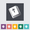 Bible flat single icon.