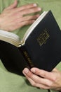 The Bible on hands Royalty Free Stock Photo