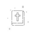 Bible, holy scripture simple vector line icon. Symbol, pictogram, sign isolated on white background. Editable stroke Royalty Free Stock Photo