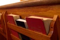 Bible and Hymnal in Pew