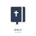 Bible icon. Trendy flat vector Bible icon on white background fr