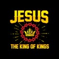 Bible lettering. Christian art. Jesus - the King of Kings. Royalty Free Stock Photo