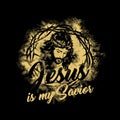 Bible lettering. Christian art. Jesus is my Savior Royalty Free Stock Photo