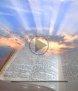 Bible light video clip Royalty Free Stock Photo