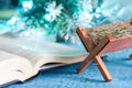 Bible manger and native scene abstract christmas background concept Royalty Free Stock Photo