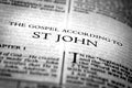 Bible New Testament Christian Gospel of St John Saint Royalty Free Stock Photo