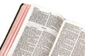 Bible open to amos Royalty Free Stock Photo