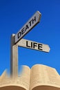 Bible path roadway to life or death Royalty Free Stock Photo