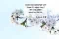 Bible quotes on blurred nature background. Card with text sign for believers. Inspirational verse thoughts for praying
