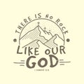 Bible quote in typograpy and illustration