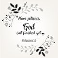 Bible quote verbs in floral wreath design